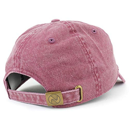 Trendy Apparel Shop Low Profile Unstructured Pigment Dyed Cotton Twill Baseball Cap - color: Burgundy