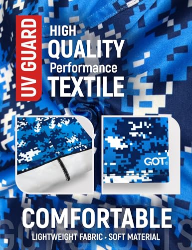 UPF 50+ Balaclava Ski Mask for Men Women - UV Face Mask Motorcycle Shiesty - color: Pixel Blue Camo