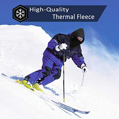 Balaclava Ski Mask 2 Pcs, Windproof Warm Winter Mask for Men & Women - color: 2 Black
