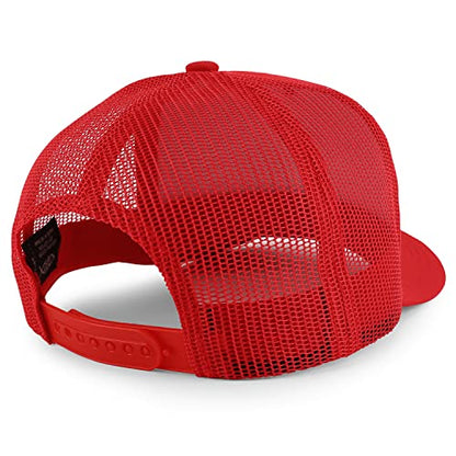 Trendy Apparel Shop KansasCity Est.1960 Embroidered 5 Panel Snapback Trucker Cap - color: Red