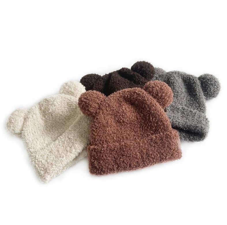 WITHMOONS Womens Beanie Hat with Double Pom Pom - Winter Hats Skull Cap YZ50234 - color: Grey