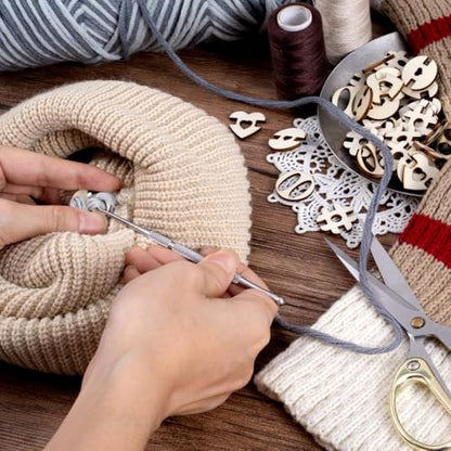 60pcs Wooden Hat Pom Poms Buttons, 4 Styles Removable Knitted Hat Button, Faux Fur Fastener Sewing Accessories for Crochet Knitting Beanies- Light Brown - color: Light Brown- 4 Styles-60pcs