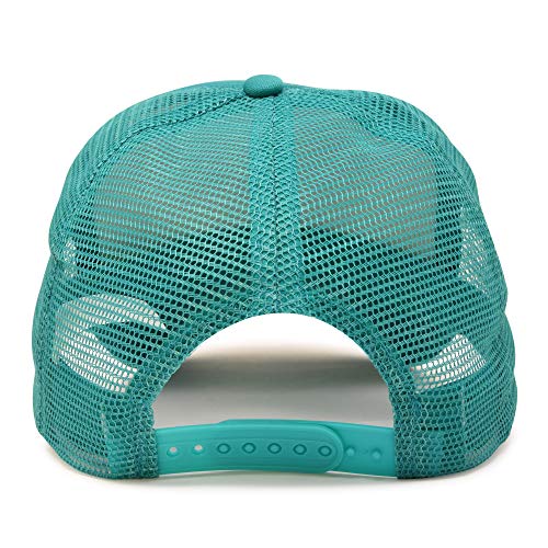 DALIX Solid Blank Trucker Hats Caps 2 Pack - color: Teal