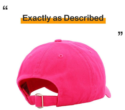 KBETHOS® Classic Washed Cotton Baseball Cap - color: Hot Pink