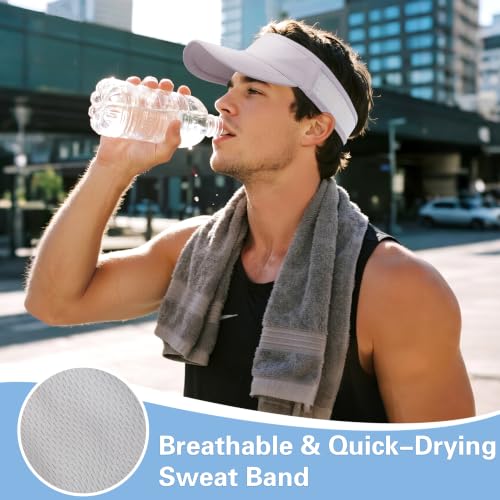 HH HOFNEN Sports Sun Visor Unisex Cooling Cap Lightweight Stretchy Packable - color: #1 Purple