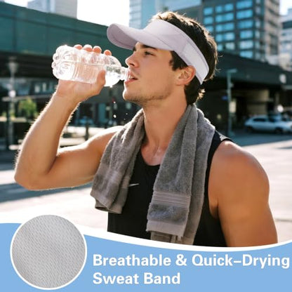 HH HOFNEN Sports Sun Visor Unisex Cooling Cap Lightweight Stretchy Packable - color: #1 Purple