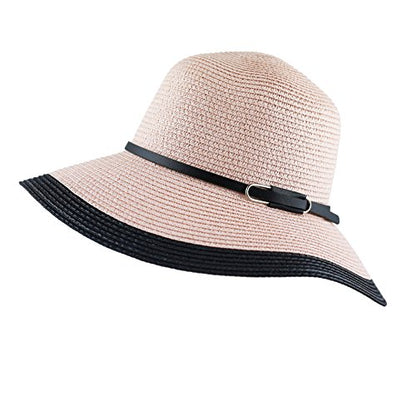 The Hat Depot Womens Floppy Summer Sun Beach Wide Brim Straw Hat - color: Fh6
