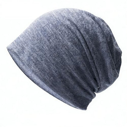 Utaly Soft Slouchy Chemo Beanie for Women Breathable Stretchy Skull Cap for Cancer Hair Loss Patients Sleep Wear - color: Blue
