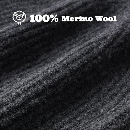 ACUSHLA 100% Merino Wool Beanie for Men & Women Knit Winter Hat Skull Cap - color: Dark Grey, size: Medium-Large