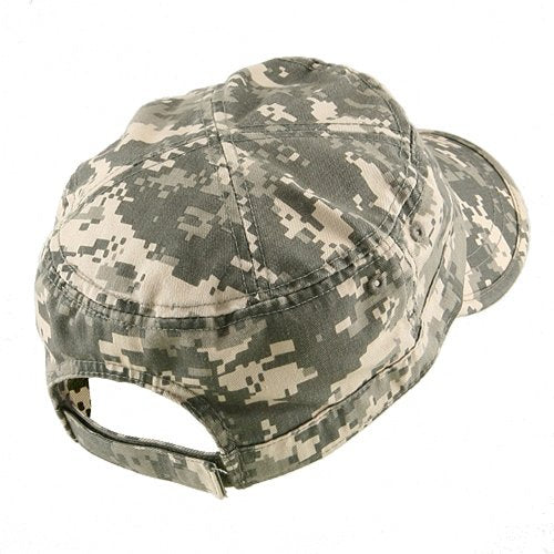 Wholesale Enzyme Washed Cotton Army Cadet Castro Hats - color: Digital Camo