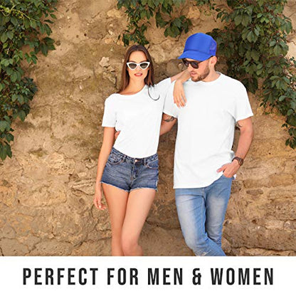 2 Packs Baseball Caps Blank Trucker Hats Summer Mesh Cap (2 FOR Price of 1) - color: Royal
