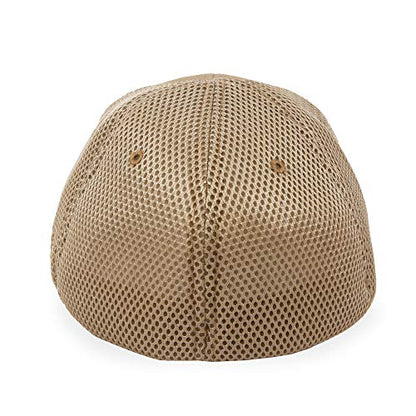 HIGHLAND TACTICAL - American Flag Soft Mesh Hat - color: Desert, size: One Size