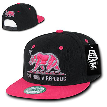 Whang Snapbacks - color: Black/Hot Pink