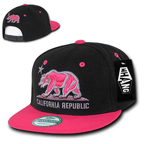 Whang Snapbacks - color: Black/Hot Pink