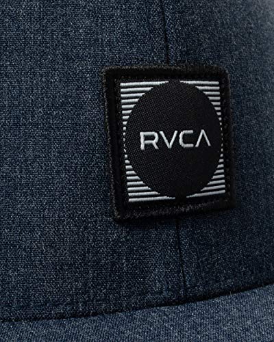 RVCA Men's Flexfit Curved Brim Fitted Hat - color: Rvca Flexfit/Navy Heather, size: Small-Medium