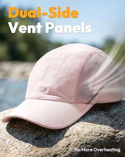 Mens Womens Baseball Caps Hat Breathable Sun Protection Running Golf Hats for Men Women for Outdoor Activities - color: Pink