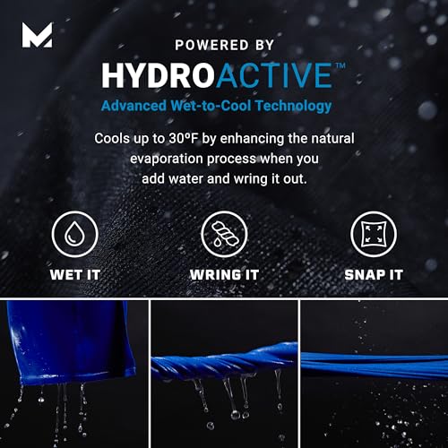 MISSION Cooling Hoodie Towel, Evaporative Cool Technology, Cools Instantly When Wet, UPF 50 Sun Protection, Contours Your Head to Stay in Place, Great for Sports, Fitness, Gym - color: Astra Lapis Blue