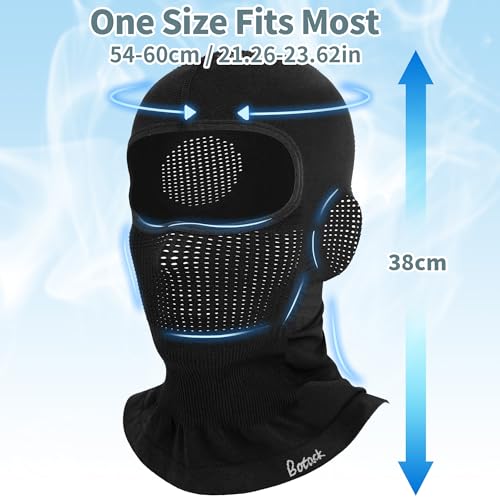 2 Pack Breathable Balaclava Ski Mask, Motorcy Helmet Liner Men Women - color: Black+Black