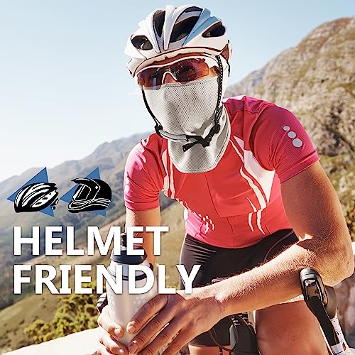Balaclava Ski Mask, Sun Protection Breathable Face Cover Men Women - color: Beige