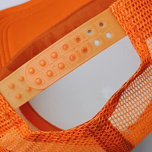 12 Pack Sublimation Hats for Men Blank Trucker Hats Bulk Snapback Mesh Women Baseball Caps DIY Custom 18 Colors - color: Orange White