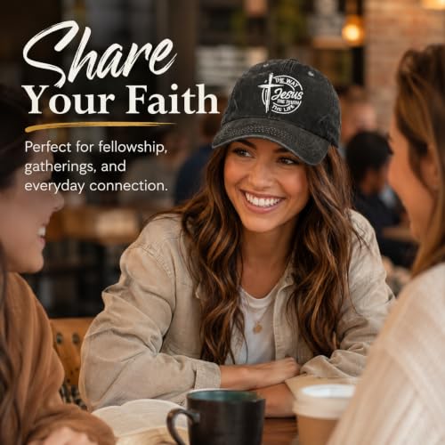 Man of God Husband Dad Embroidered Hat Camping Caps for Women - color: The Way the Truths the Lifes 30