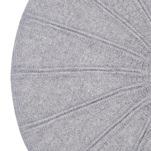 ZLYC Women French Beret Hat Reversible Solid Color Knit Warm Artist Cap - color: Grey