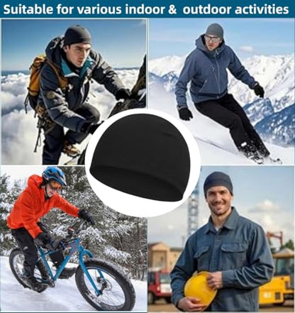 Lightweight Skull Cap, Stretch Beanie Helmet Liner for Men Women