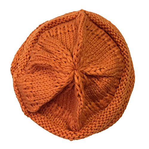 allydrew Winter Thick Knit Beanie Slouchy Beanie for Men & Women - color: Red Orange