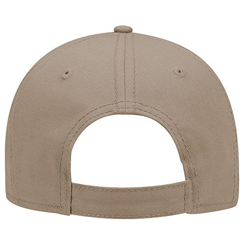 OTTO 6 Panel Low Profile Superior Cotton Twill Cap - color: Dk. Khaki