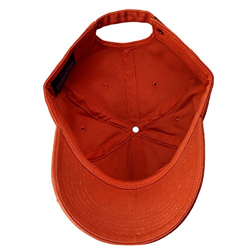 Falari Classic Baseball Cap Dad Hat 100% Cotton Soft Adjustable Size - color: Rust Brown