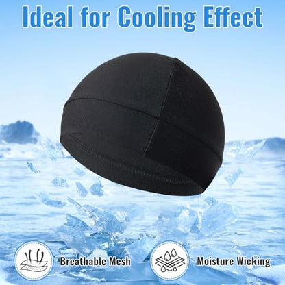 Qearl Cooling Skull Caps Helmet Liner Cycling Caps for Men Women - color: Multicolor