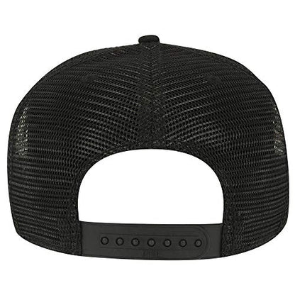 OTTO SNAP Hawaiian Pattern Square Flat Visor 6 Panel Pro Style Snapback Hat - color: Black
