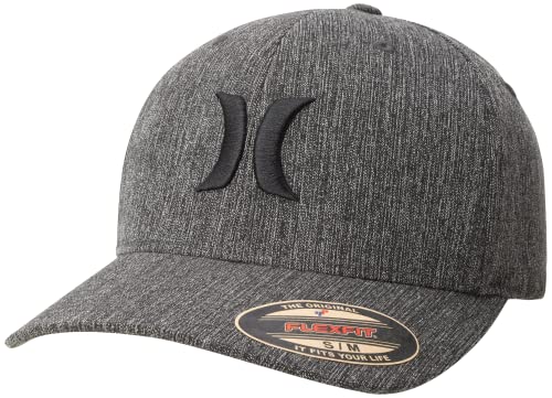 Hurley Men's Caps - One & Only Flexfit Baseball Cap - Fitted Hats for Men (S-XL) - color: Anthracite, size: Small-Medium
