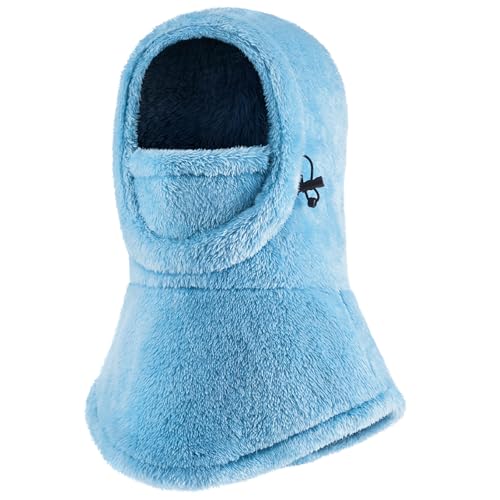 Ski Mask Kids Balaclava, Winter Ski Face Mask Cover, Fleece Hats for Kids - color: Blue