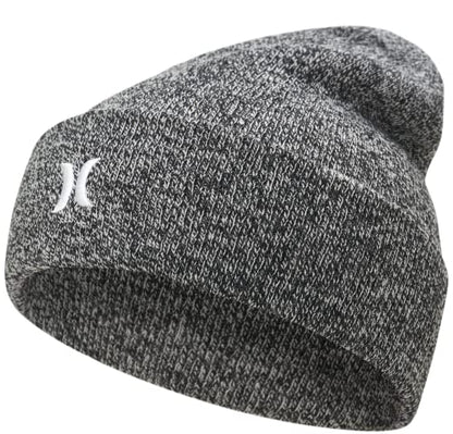 Hurley Mens Icon Knit Cuffed Beanie - color: Heather Grey