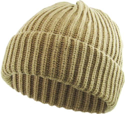 KBETHOS Ribbed Knit Tie Dye Cuffed Beanie Thick Winter Ski Hat Skully Winter Warm Mens Womens Unisex - color: Khaki
