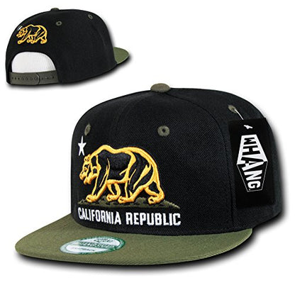 Whang Snapbacks - color: Black/Olive