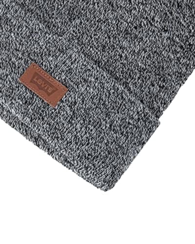 Levi's Mens All-Season Hero Beanie Soft Knit Cuffed Winter Hat, Warm & Comfortable Everyday Style - color: Marled Grey
