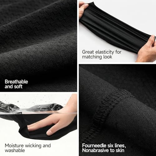 QINGLONGLIN Cooling Skull Cap Sweat Wicking Breathable for Men Women 3 Pack - color: Black + Black + Black