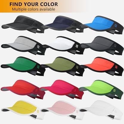 GADIEMKENSD Foldable Sun Visor Hat UPF 50+ Lightweight Adjustable - color: Dark Green Black