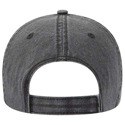 OTTO Garment Washed Pigment Dyed Cotton Twill 6 Panel Low Profile Dad Hat - color: Char. Gray