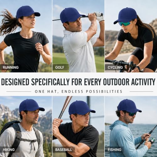Quick Dry Baseball Cap Waterproof Snapback Trucker Golf Hat for Men Women - color: Black + Navy Blue
