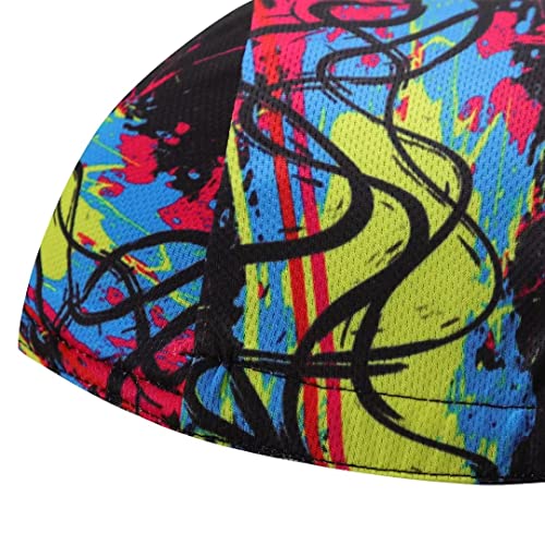 Cycling Cap - Polyester Road Cycling Hat-Under Helmet - Cycling Helmet Liner Breathable&Sweat Uptake - color: 2