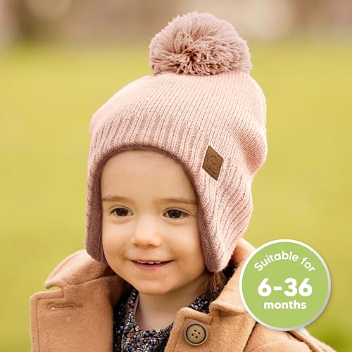 KeaBabies Baby Beanies, Winter Baby Hats for Boys, Girls (Blush, 6-36M) - color: Blush