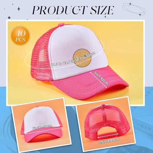 Hercicy 40 Pack Blank Trucker Hat Bulk - color: Mixed Colors