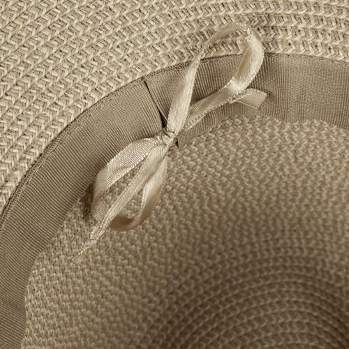 Lucky Brand Women's Straw Cowboy Hat | Rope Design | Western | Style | Fashion | Sun Protection | Breathable - color: Woven Western - Stone