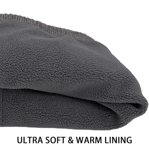 Winter Beanie Hats for Women Men Fleece Slouchy Knit Thick Beanies Warm Thermal Snow Ski Hat Gifts for Cold Weather - color: Grey