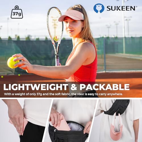 Sukeen Lightweight Sports Sun Visor Hat for Men Women - color: Pink