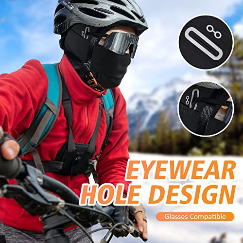 KGC Winter Balaclava for Men Women, Thermal Ski Mask Cold Weather Face Mask - color: Black
