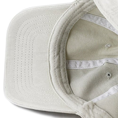 The Hat Depot 100% Cotton Pigment Dyed Low Profile Dad Hat Six Panel Cap - color: 1. Sand